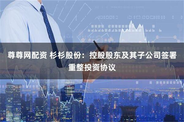 尊尊网配资 杉杉股份：控股股东及其子公司签署重整投资协议
